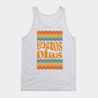 Buenos Días Spanish Good Morning Cute Retro Style Tank Top